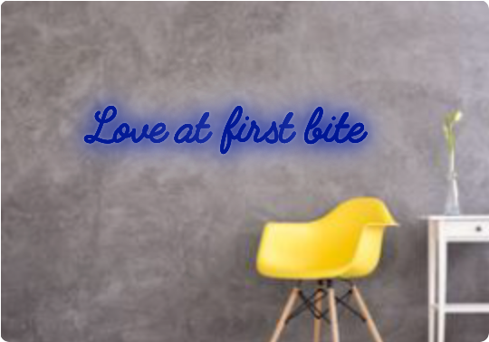 Custom text: Love at first bite